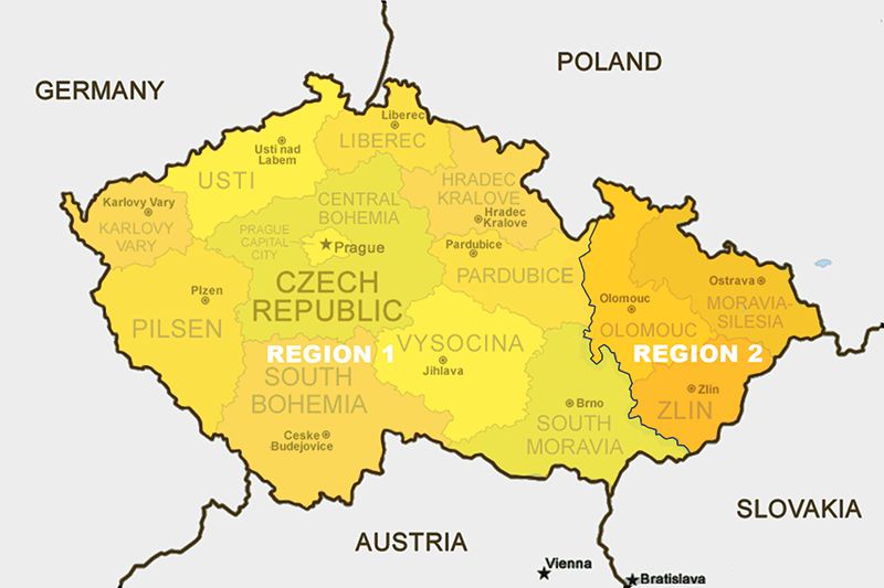 Sales Divisions in Czech Republic